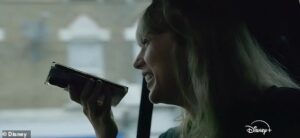 Taylor Swift smiles in the backseat while on the phone with Travis Kelce, saying "We basically have the same job" in the trailer.