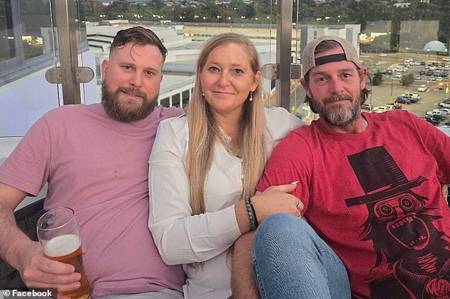 Virginia Giuffre with brother Sky Roberts (left) and half-brother Daniel Scott Wilson.