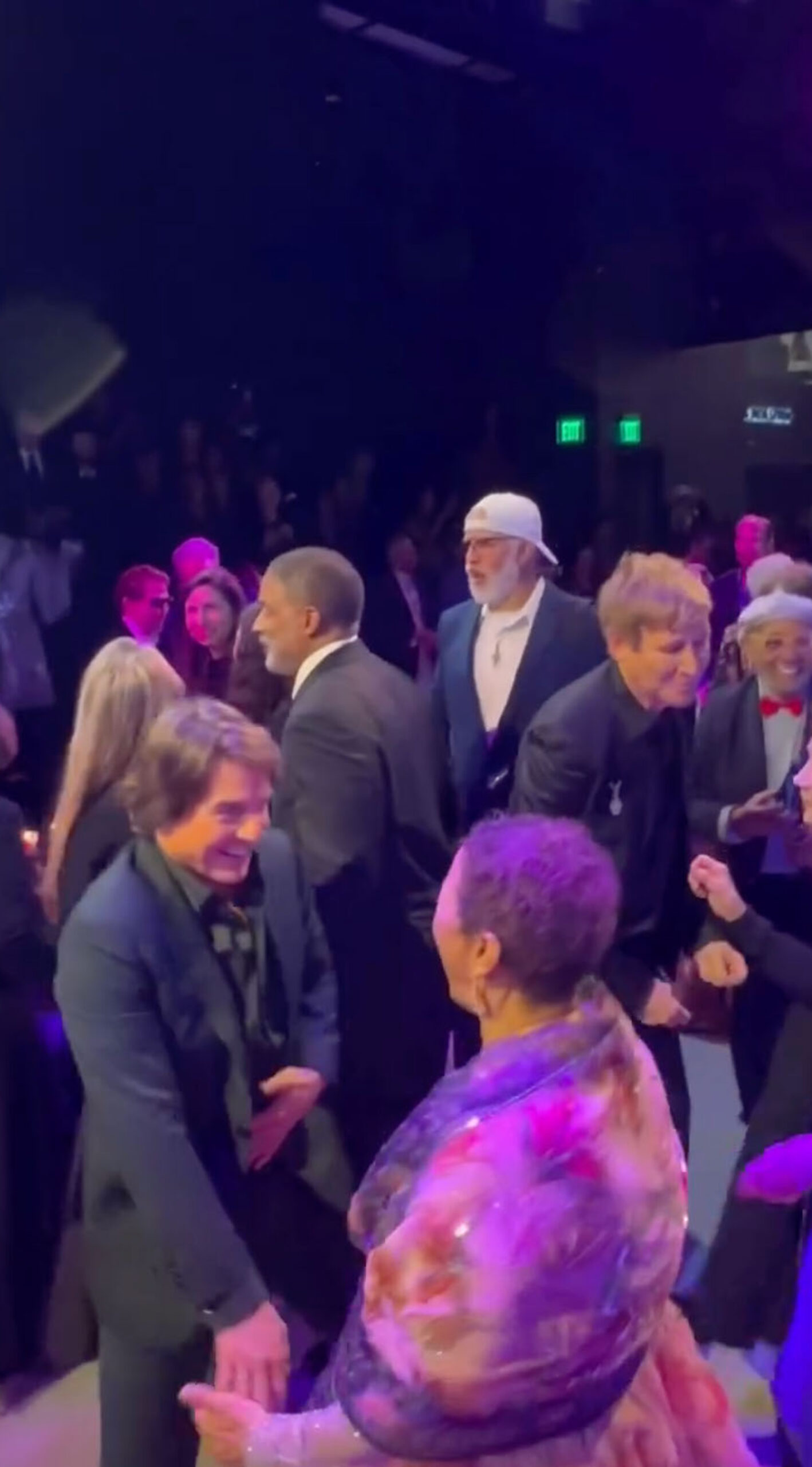 Tom Cruise two-stepping with Debbie Allen at a Debbie Allen Dance Academy party in Los Angeles.