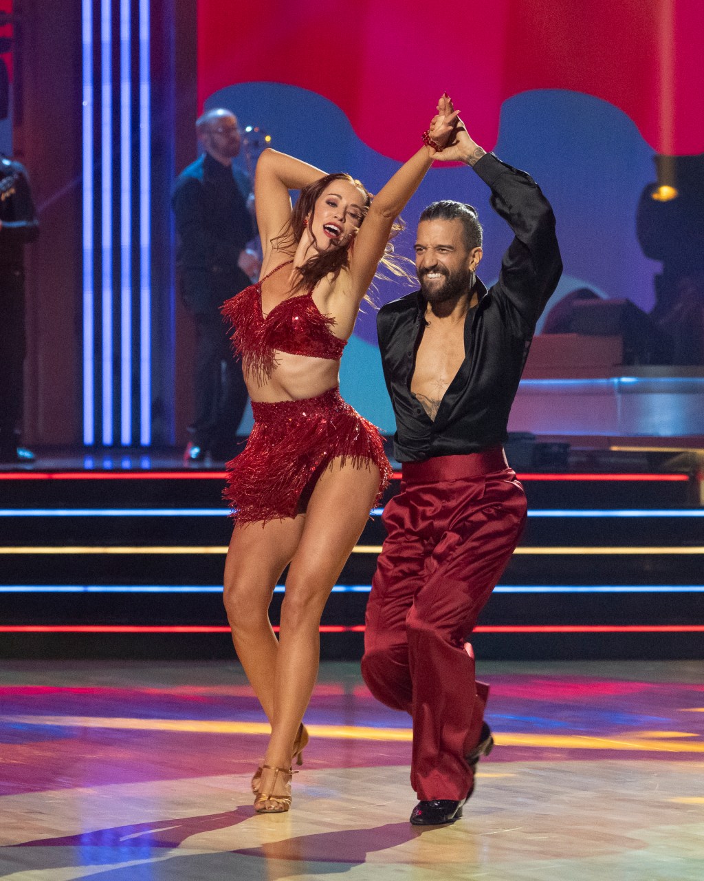 Whitney Leavitt and Mark Ballas dancing on Dancing with the Stars.