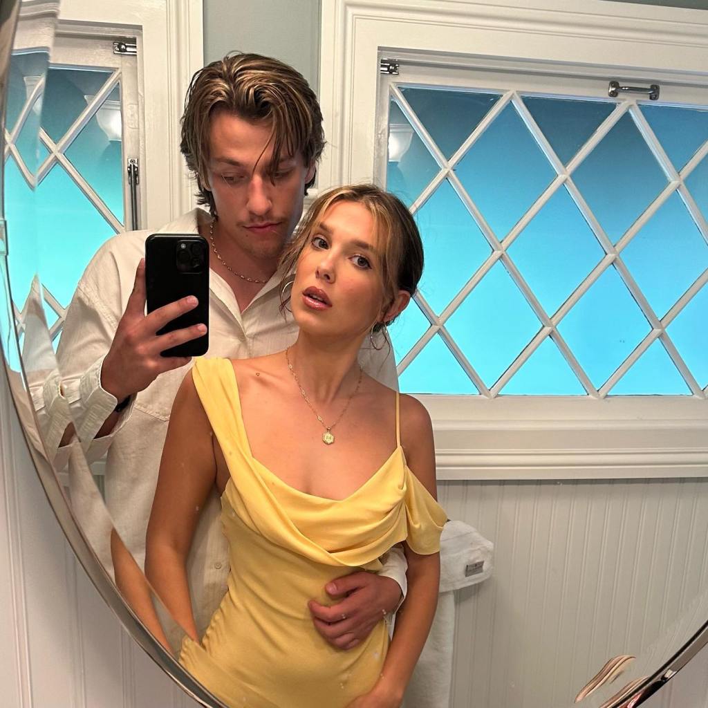 Millie Bobby Brown and Jake Bongiovi share a mirror selfie on Instagram.