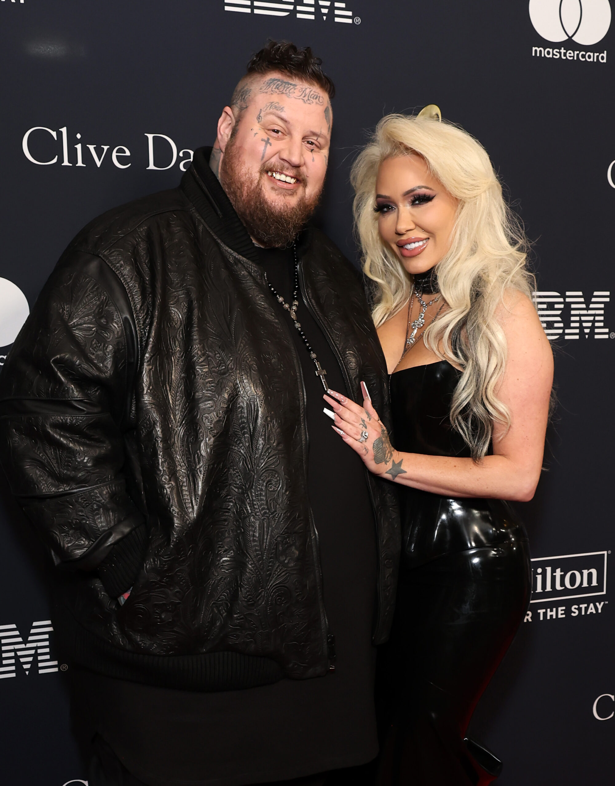 Bunnie Xo with husband Jelly Roll at a pre-GRAMMY gala.