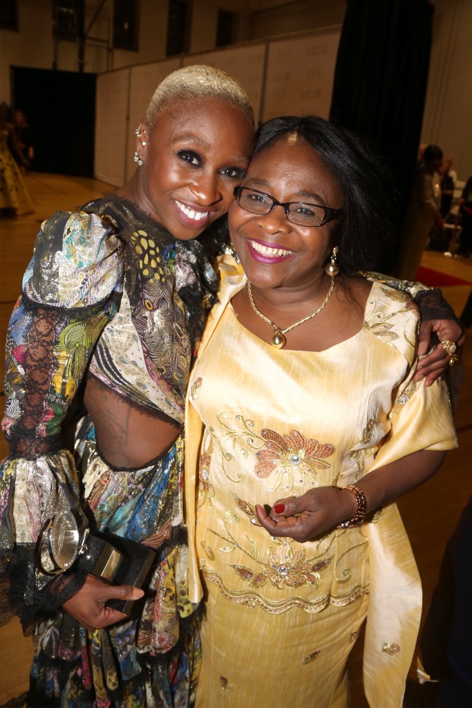 Cynthia Erivo with her mother at the 70th Annual Tony Awards.
