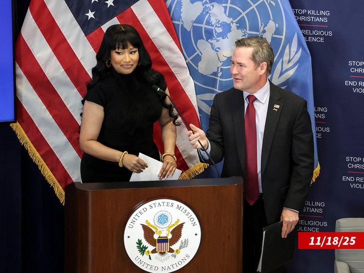 Nicki Minaj speaks at the United Nations, November 2025