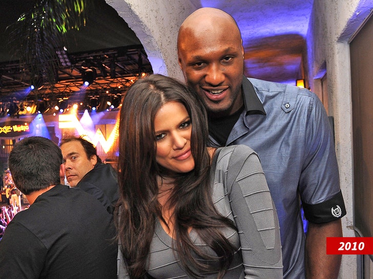 Khloe Kardashian and Lamar Odom together — Getty