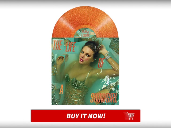 The Life of a Showgirl vinyl, Portofino Orange glitter edition