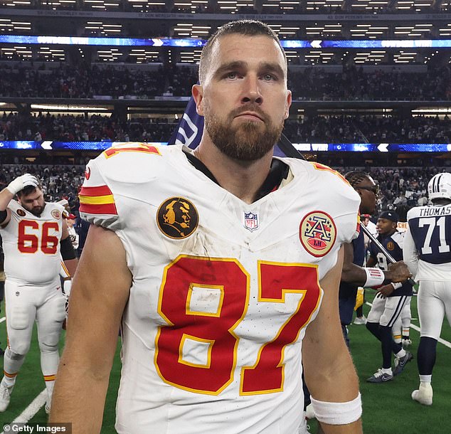 Travis Kelce amid questions about his future as the Chiefs struggle