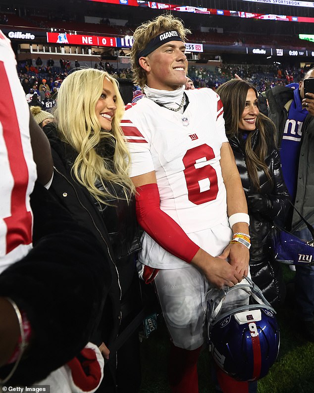 Ayers was spotted with Dart's family on the sidelines at a Giants game at the start of the month