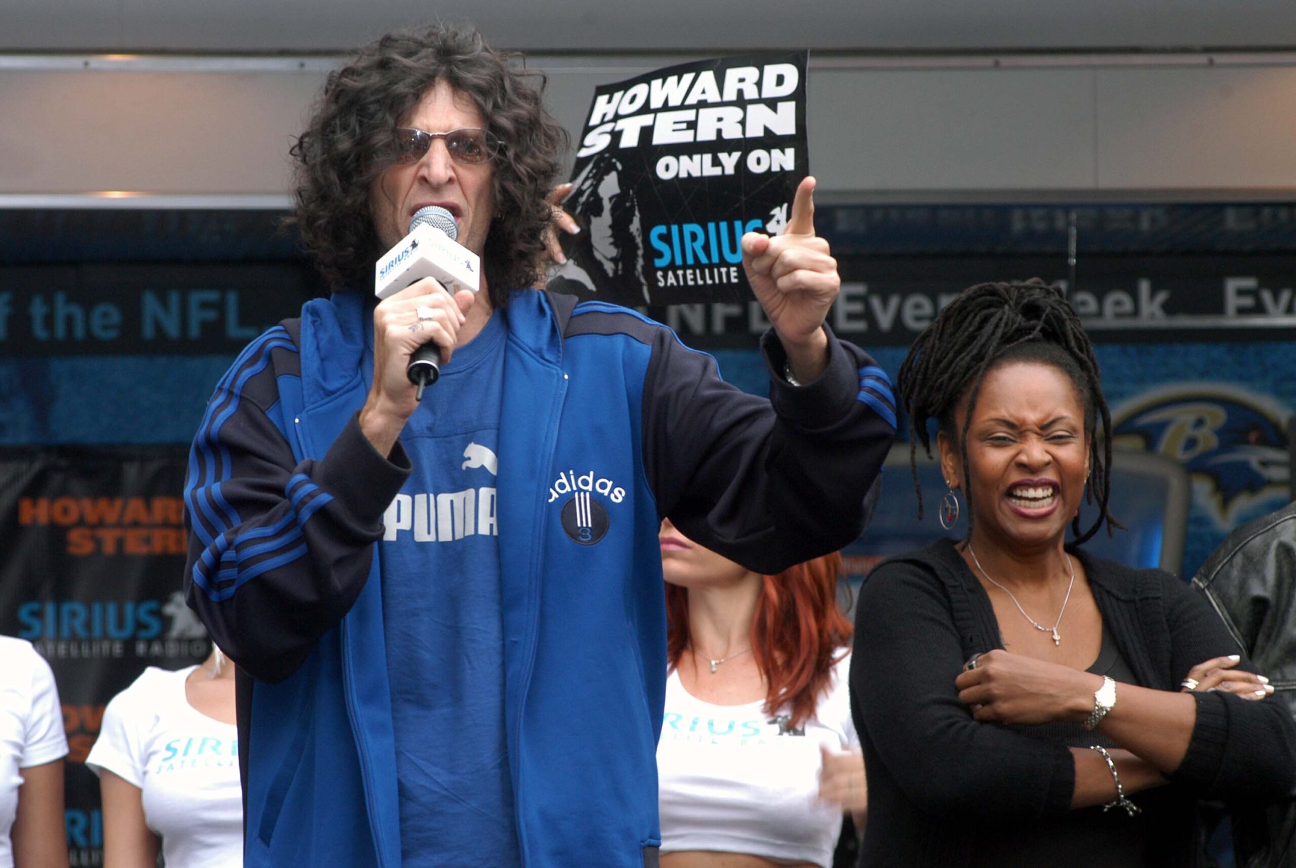 Howard Stern with Robin Quivers promoting Sirius Satellite Radio.