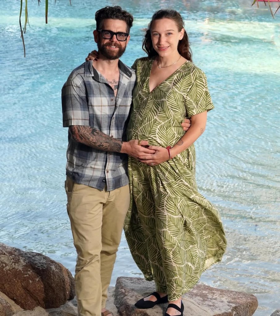 Jack Osbourne and his partner Aree Gearhart announce they are expecting a baby, with Aree showing her pregnant belly.