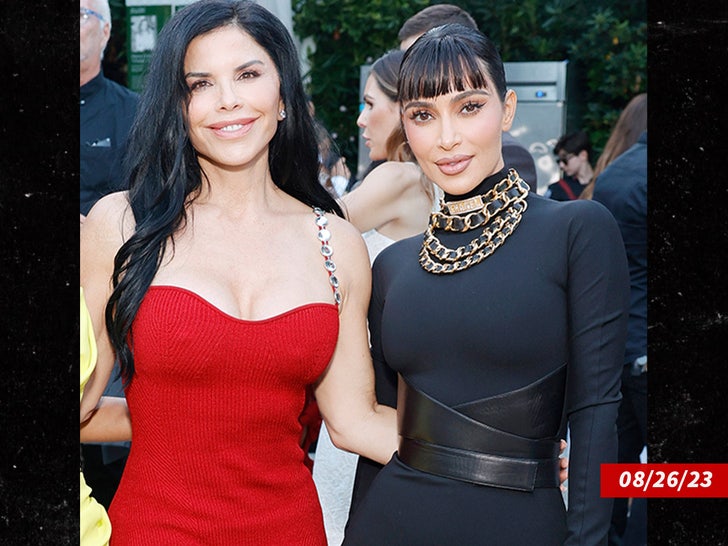 Lauren Sanchez-Bezos and Kim Kardashian pictured together (file photo), illustrating their friendship and recent birthday shoutout.