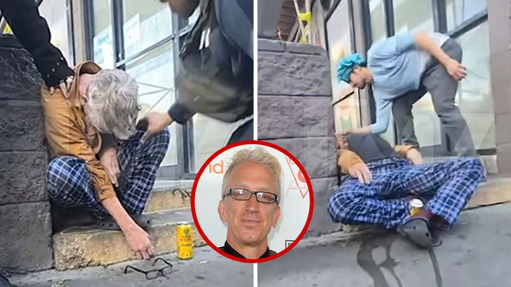 Video still related to reported sidewalk incident involving Andy Dick