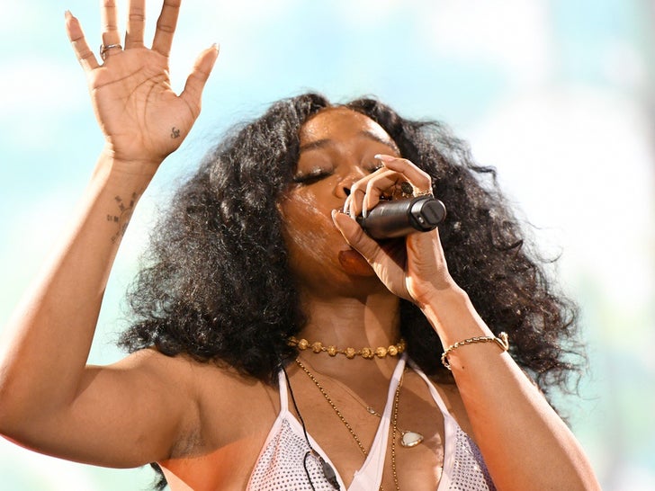 SZA performing on stage