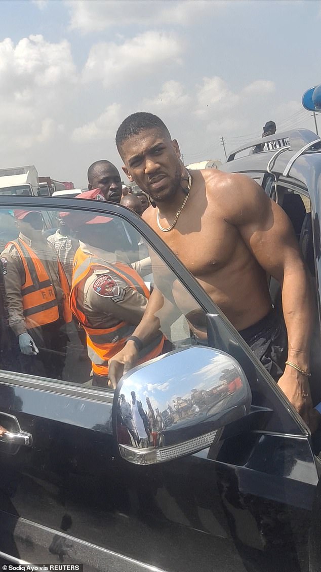 Anthony Joshua returns to the UK after the fatal car crash in Nigeria