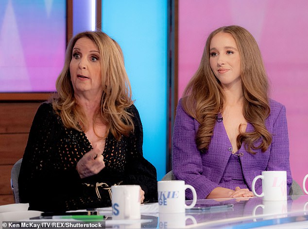 Afton McKeith, Brooklyn Beckham's former girlfriend, pictured with her mother Gillian (2023).