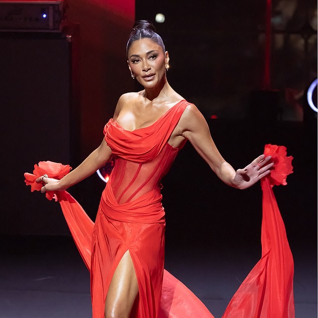 Nicole Scherzinger, 47, looked ravishing in red as she led the famous faces at the American Heart Association's Red Dress Collection Concert in NYC on Thursday night - DailyMailUS