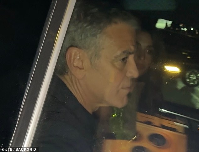 George and Amal Clooney leave a Golden Globes after-party in Los Angeles