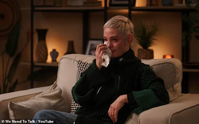 Rose McGowan during a recent interview where she questioned whether Harvey Weinstein is actually in prison.