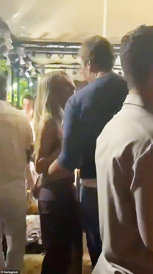 Alix Earle and Tom Brady seen dancing closely at a New Year's Eve party in St. Barths.