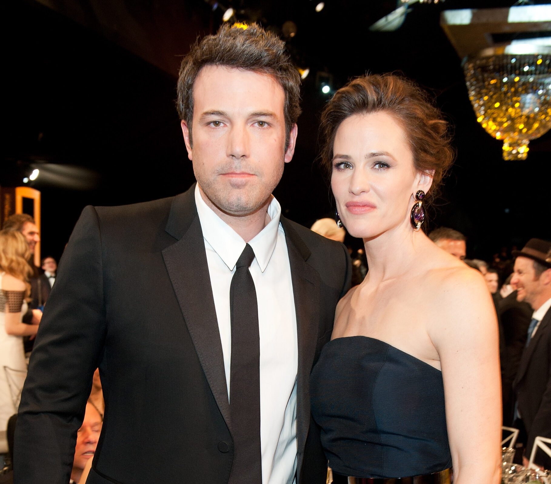 Ben Affleck and Jennifer Garner at the Screen Actors Guild Awards; Garner later joked he played Beyonce's "Halo" nonstop while making The Town.