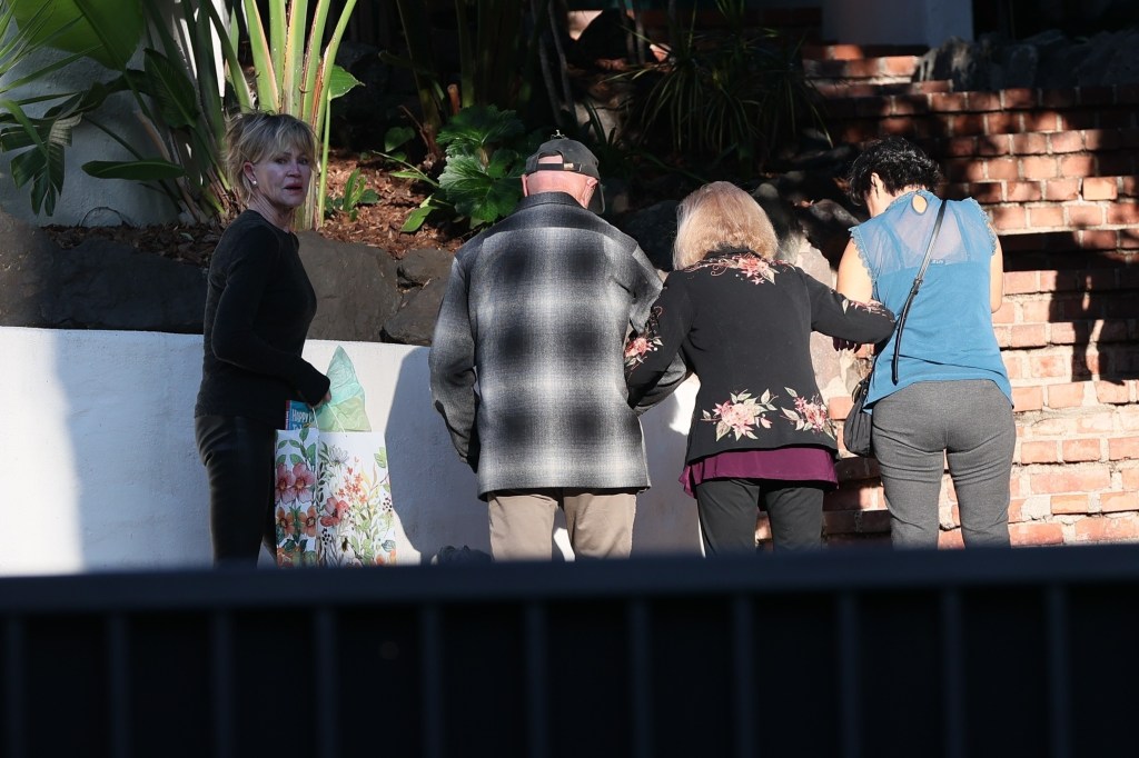 Melanie Griffith, Tippi Hedren, and family celebrate Tippi's 96th birthday in Los Angeles.