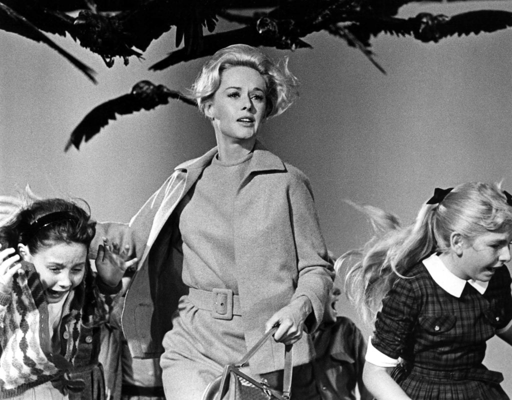 Tippi Hedren in Alfred Hitchcock's The Birds (1963), the role that won her critical acclaim.