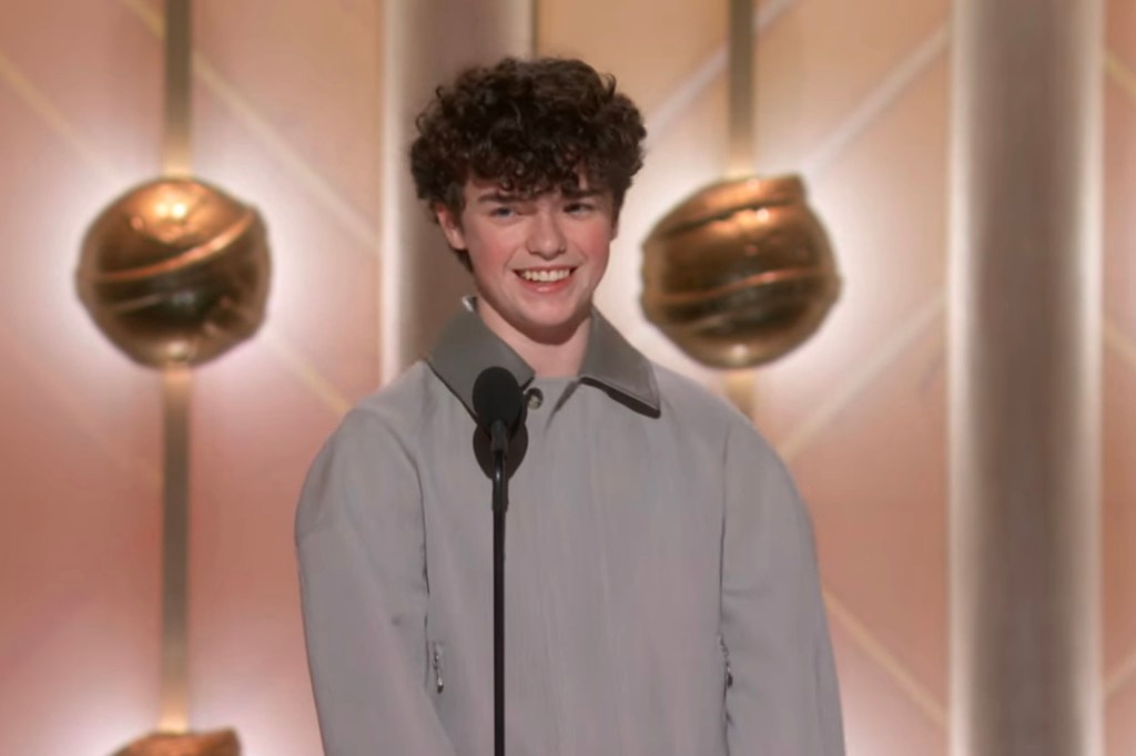 Owen Cooper smiling at the 83rd Annual Golden Globe Awards.