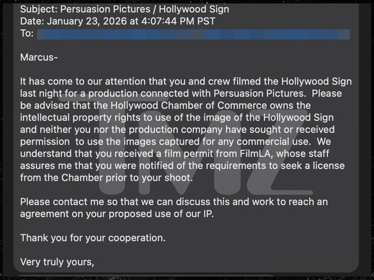 File image of the Hollywood Sign in Los Angeles.