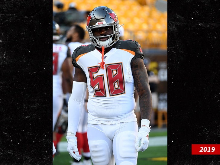 Shaquil Barrett during his Tampa Bay Buccaneers tenure, weighing in on the sack record debate