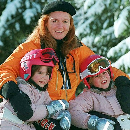 Sarah Ferguson and Princesses Eugenie and Beatrice in Verbier in 1997. The hardest to fathom bit of the new Epstein files release is Ferguson's decision to introduce her young daughters into it, writes Sarah Vine - DailyMailUS