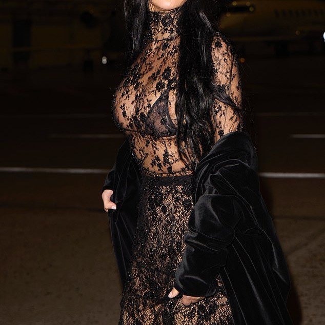 Kim Kardashian stepped out in black lace catsuit in Paris amid her secret romance with Lewis Hamilton - as the pair enjoy three dates in three days including five-star stay in Paris - DailyMailUS