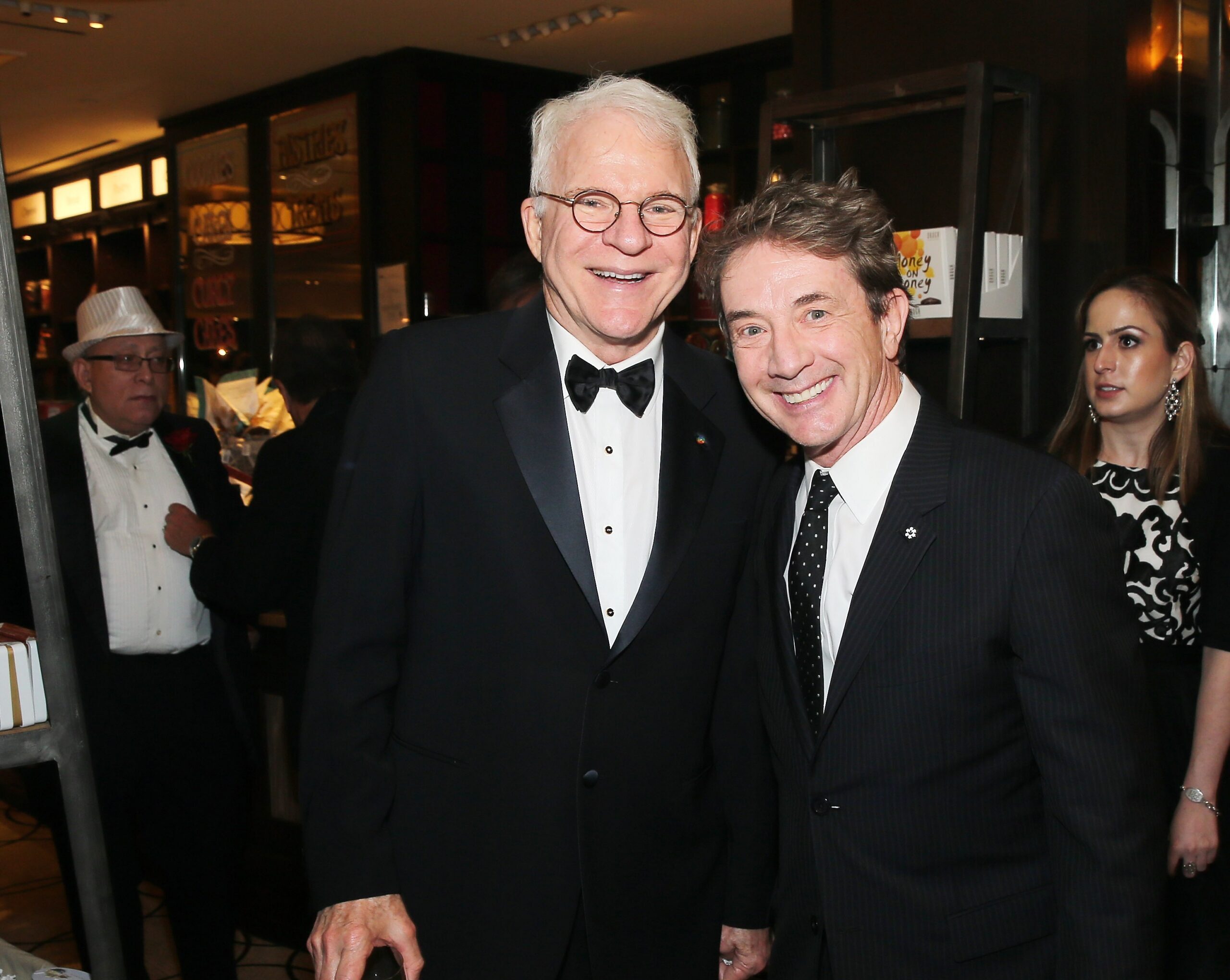Steve Martin and Martin Short raised a glass to the late Catherine O'Hara during an onstage appearance, per a TikTok video. in Texas - pagesix