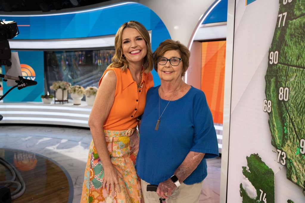Savannah Guthrie with her mother, Nancy Guthrie, on the TODAY set.