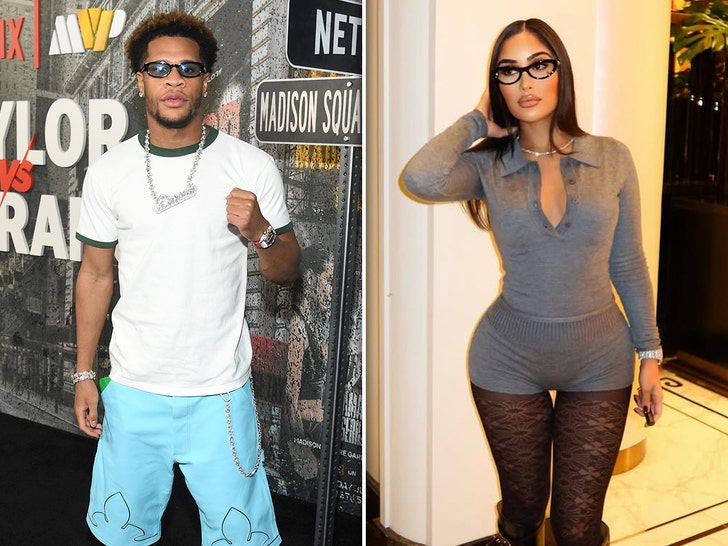 Split image featuring Devin Haney and Leena Sayed.