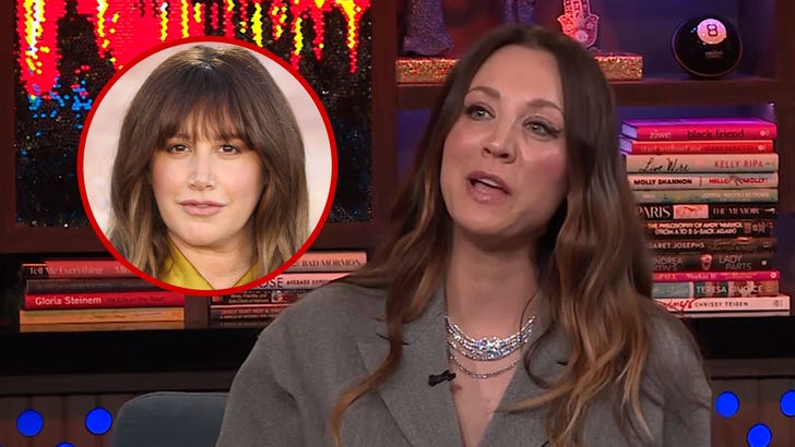 Kaley Cuoco on Watch What Happens Live with Andy Cohen.